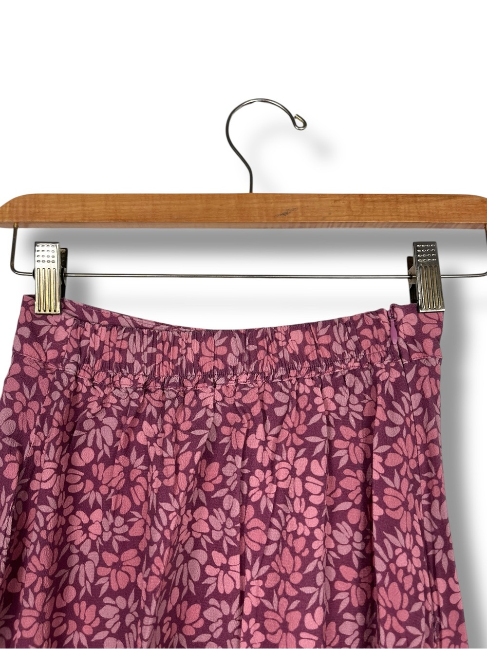 Coconut Avenue Floral Print Midi Skirt Button Down Flowy Small Pink - Picture 8 of 13